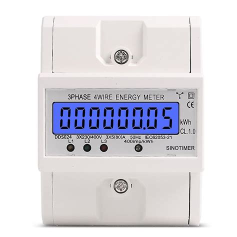 3 Phase 4 Wire Energy Meter 220 380v 5 80a Power Consumption Kwh Meter