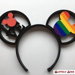 Rainbow Mickey Love D Printed Gay Pride LGBTQ Mickey Mouse Ears Illusionears Headband Etsy