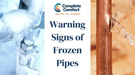 Warning Signs of Frozen Pipes - Complete Comfort