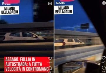 Assago La Corsa Folle Di Un Auto Contromano Sull A Il Video Virale E