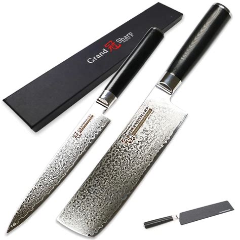 Juego De Cuchillos De Damasco Nakiri Vg Utensilio De Cocina Japon S