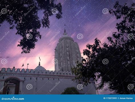 Photo of Jagannath Temple, Ranchi, India at Night with Milky Way Stars ...