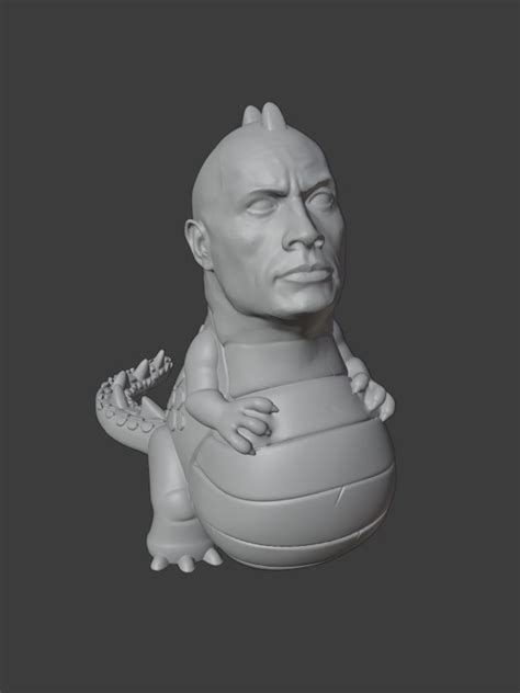 Rockodile The Rock Crocodile Mashup No Supports By ThinAir3D