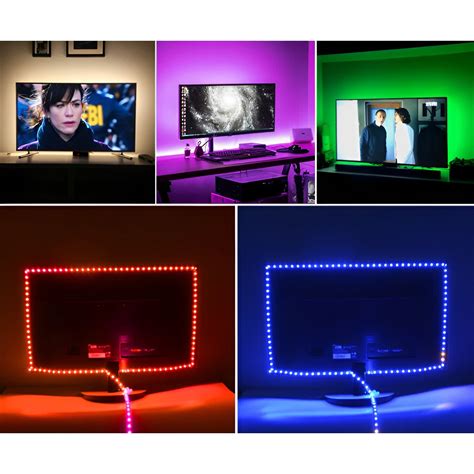 Banda Led Rgb Pentru Tv Monitor Mobila Conectare Usb Lungime M