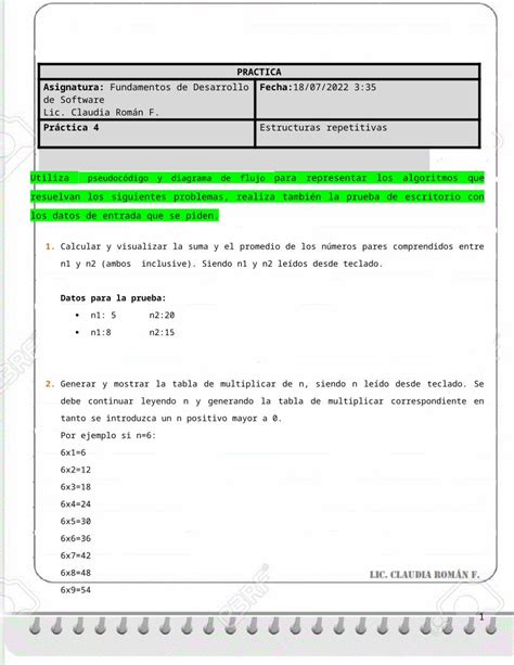 Docx Web Viewu Tiliza Pseudoc Digo Y Diagrama De Flujo Para