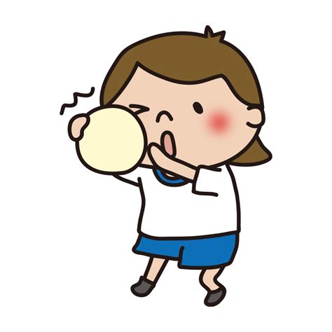 ドッジボールでボールをキャッチする子供男の子の無料 フリー イラスト かわいい手描きの無料素材てがきっず保育園小学校介護施設に