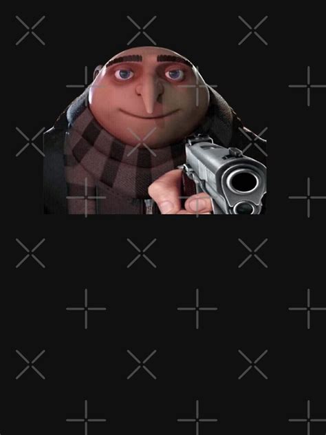 Gru Pointing A Gun T Shirt For Sale By Hangloosedraft Redbubble