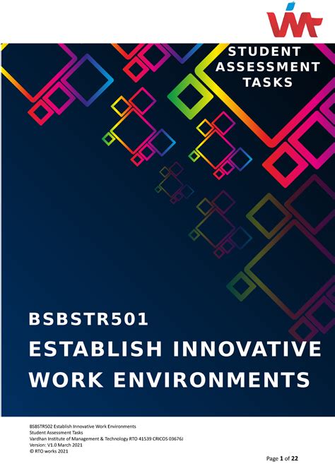 Bsbstr Student Assessment Tasks Bsbstr Establish