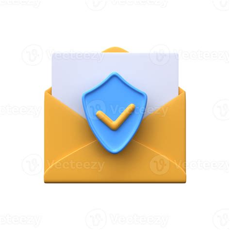 Email Security Yellow Envelope With Shield Icon 41917801 Png