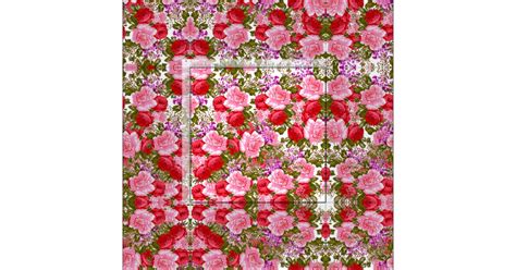 Pink Red Romantic Vintage Roses Bohemian Floral Fabric Zazzle