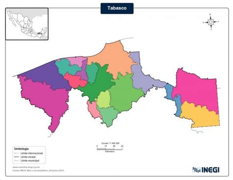 Mapa Del Estado De Tabasco Con Municipios Mapas Para Descargar E