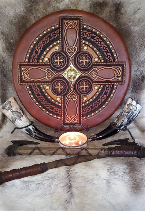 Scottish Targe Celtic Cross Custom Built Upon Order Etsy