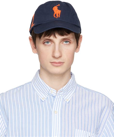 Polo Ralph Lauren Navy Big Pony Cap SSENSE UK