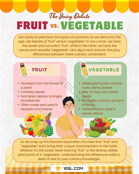 Fruit Vs Vegetable What S The Difference 7ESL