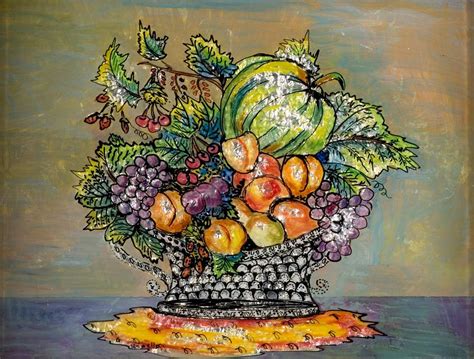 Solve Basket Of Fruit And Flowers Jigsaw Puzzle Online With 80 Pieces