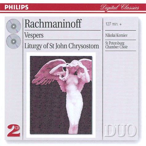 Best Buy Rachmaninoff Vespers Liturgy Of St John Chrysostom Cd