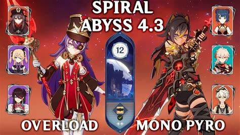 Spiral Abyss 43 Floor 12 9 Stars Hu Tao Chevreuse Overload And Dehya