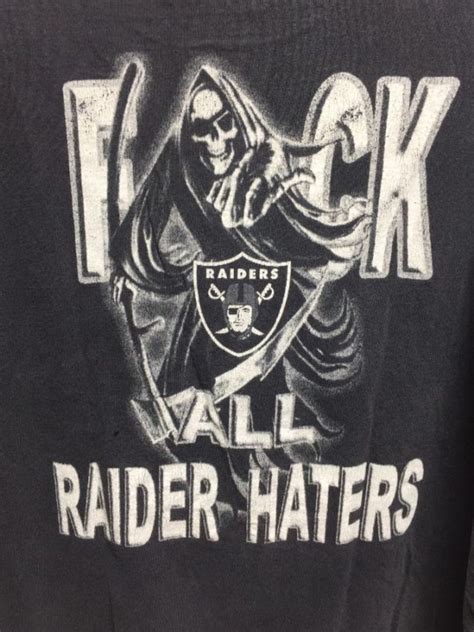 Classic Oakland Raiders T Shirt W Fuck All Raider Haters Boardwalk Vintage