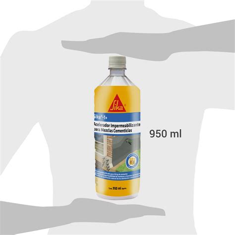 Acelerador Impermeabilizante Para Mezclas Cementicias Botella 950 Ml