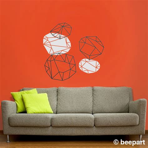 Geometric Wall Decal Geometric Art Geometric Crystals Abstract Art Abstract Wall Decor