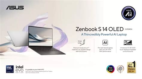 Asus Zenbook S Oled Laptop Tipis Dengan Teknologi Ai Cocok Untuk