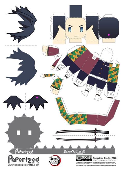 Giyu Tomioka Papercraft Anime Crafts Anime Paper Anime Printables