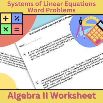 Teach Systems of Linear Equations Word Problems with 19 Solved Examples! 