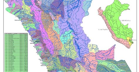 MAPAS TEMATICOS DEL PERU Mapa de Cuencas Hidrográficas del Perú