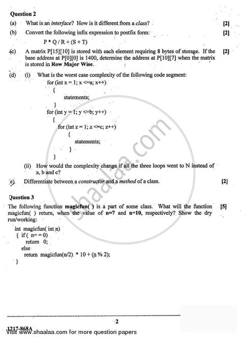 Computer Science Theory 2016 2017 ISC Commerce Class 12 Question