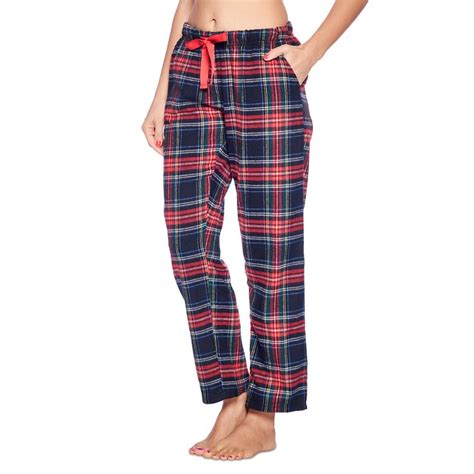 Ashford And Brooks Womens Super Soft Flannel Plaid Pajama Sleep Pants