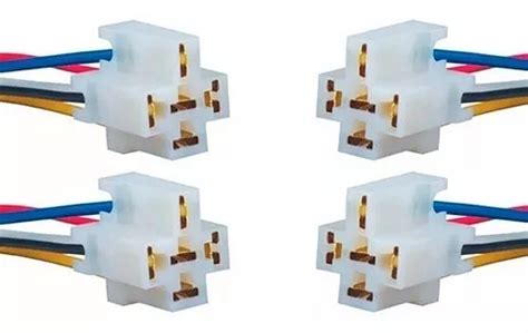 Chicote Conector Rele Auxiliar 4 E 5 Pinos 4 Pecas MercadoLivre