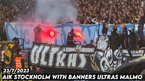 AIK STOCKHOLM WITH BANNERS ULTRAS MALMO AIK Stockholm Vs FF Malmo 23