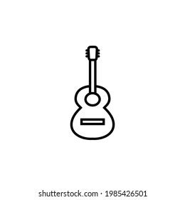 Guitar Icon Vector Acoustic Musical Instrument Stock Vector Royalty