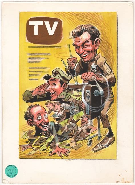 Jack Davis Final Prelim For His First Tv Guide Cover Andy Griffith