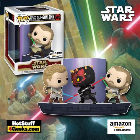 2022 NEW Duel Of The Fates Qui Gon Funko Pop Deluxe