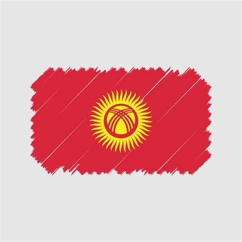 Kyrgyzstan Flag Brush Vector. National Flag 10774462 Vector Art at Vecteezy