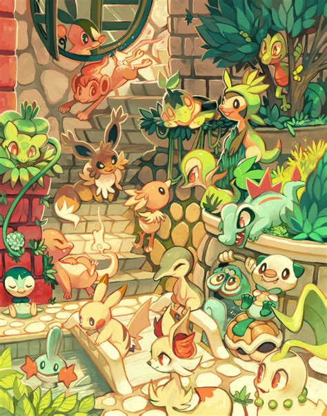 Pikachu Eevee Piplup Bulbasaur Oshawott And 15 More Pokemon