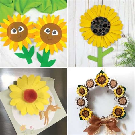 25 Sunflower Crafts to Bring Sunshine to Your Day - A Crazy Family