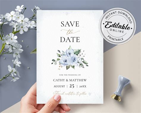 Stationery Design Stationery Paper Blue Save The Dates Online