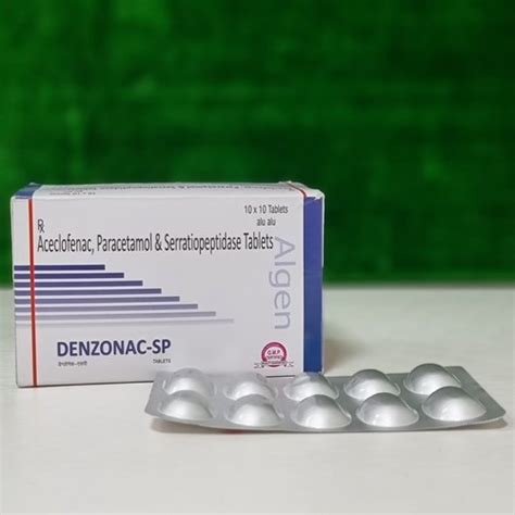 Aceclofenac Paracetamol And Serratiopeptidase Tablets At Best Price In