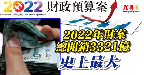 2022年財案總開銷3321億 史上最大 國內 2022年財政預算案 2021 10 29 光明日报