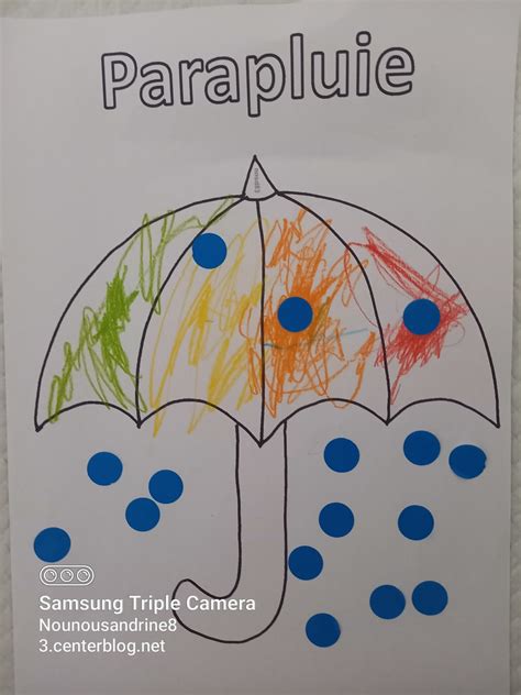 Mon Petit Parapluie Coloriage Gommettes