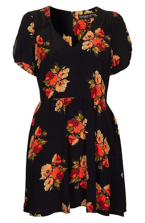 Topshop Autumn Floral Tea Dress Petite Nordstrom