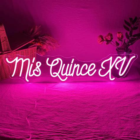 Mis Quince Neon Sign For Wall Decor Happy Birthday Neon Signs For