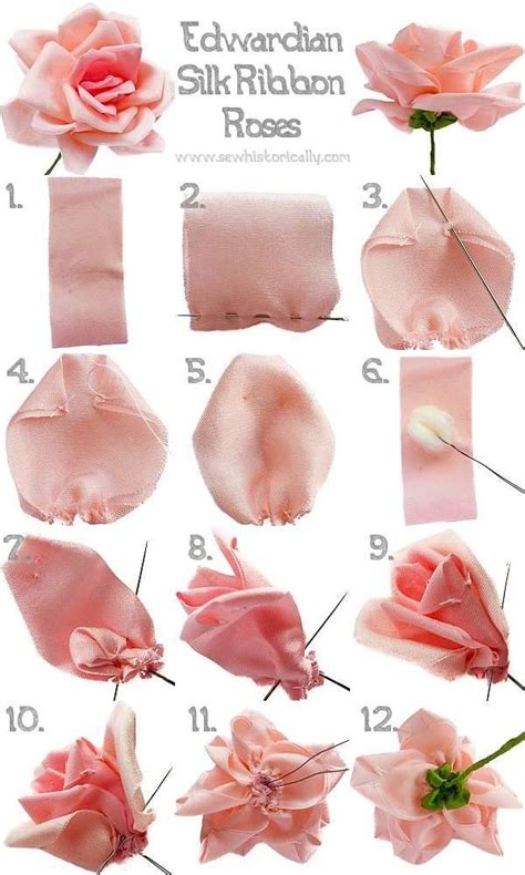 The Instructions For How To Make Silk Ribbon Roses