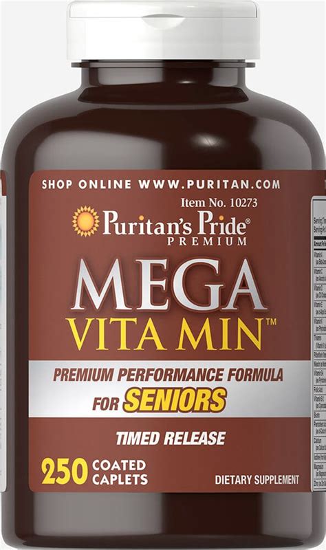 Puritan S Pride Mega Vita Min Multivitamin For Seniors Timed Release