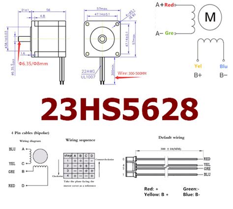 23hs5628 Datasheet Pdf Nema23 Stepper Motor 56mm