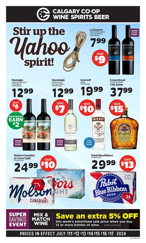 Calgary Co Op Liquor Flyer July To