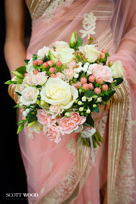 Indian Wedding Photography Pretty In Pink With A Bouquet Of Fresh