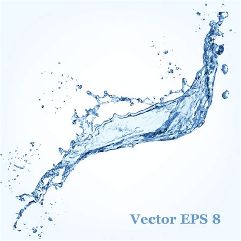 Splash blue water vector background 08 free download